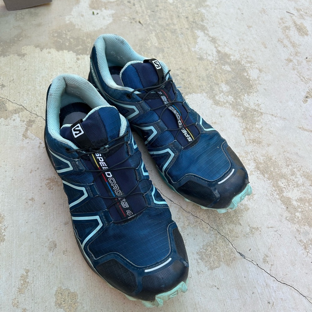 Salomon Navy and Light Blue Athletic Shoes